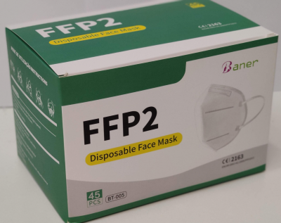 Mascara FFP2 Cx 45 Unidades (Certificação Europeia)
