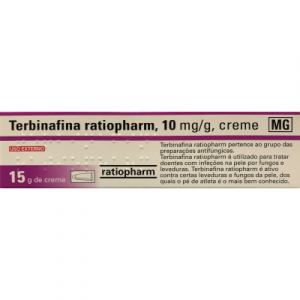 Terbinafina Ratiopharm MG 10 mg/g-15 g x 1 creme bisnaga