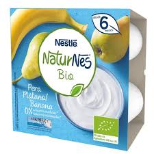 Nestle Naturnes Bio Pera/Banana 4x90g 6m