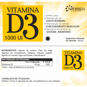 Vitamina D3 1000ui Natiris Caps X90