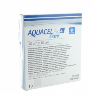 Aquacel Ag+ Extra Penso Esteril 10x10cm X10