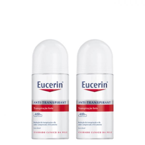 Eucerin Duo Antitranspirante 48h Roll on 2 x 50 ml com Desconto de 50% na 2 Embalagem