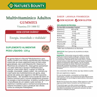 Natures Bounty Vitamina D3 Gomas X60
