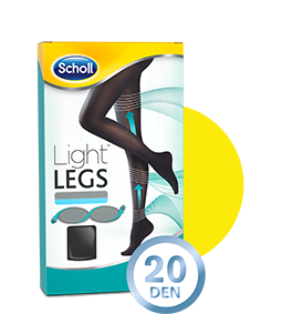 Scholl Light Legs Coll Comp 20den L Preto