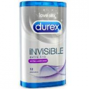 Durex Invisible Extra Lubrif Preservx12