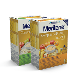 Nestl Meritene Compota de Frutas Instant Ma e Pra 2x350g
